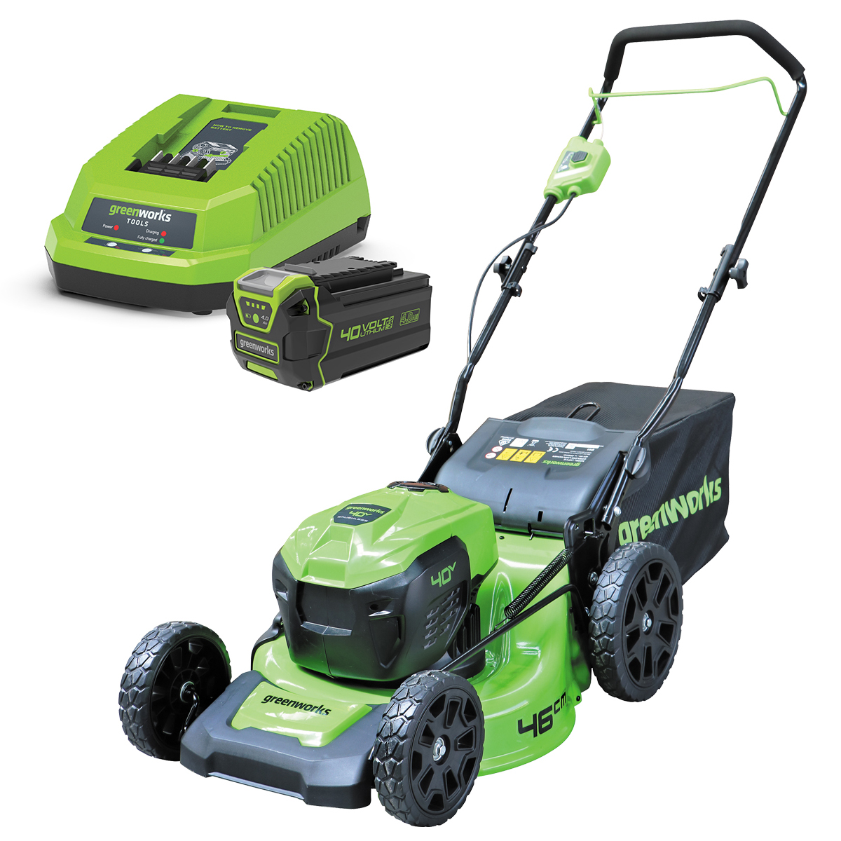 40V 46cm Lawn Mower with 4Ah battery 2A charger