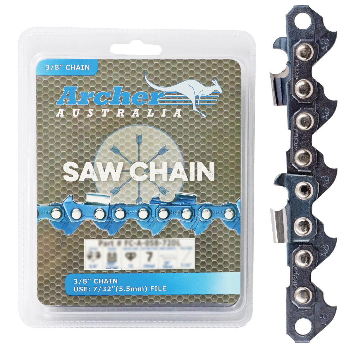 Archer Chain Loop – 3/8″, .058″, 68DL, Semi Chisel