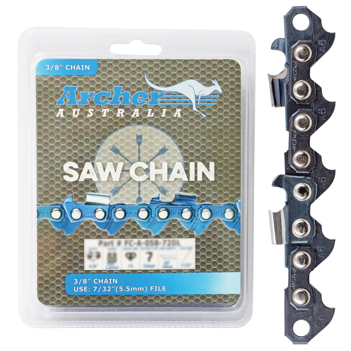 Archer Chain Loop – 3/8″, .063″, 60DL, Semi Chisel