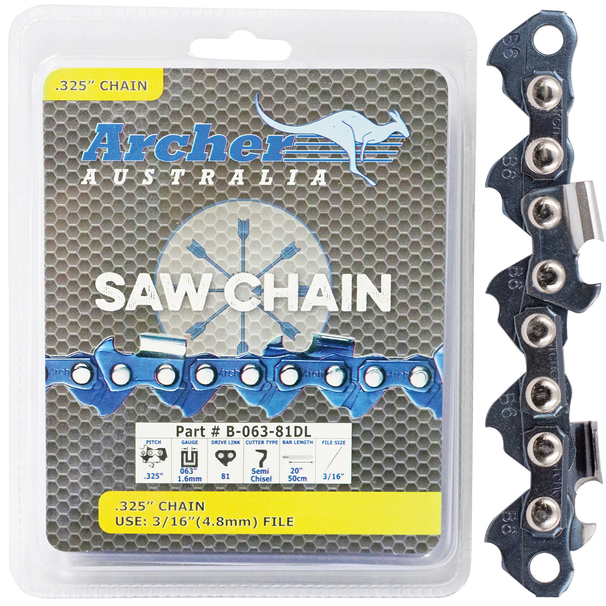 Archer Chain Reel – .325″, .063″, 100ft, Semi Chisel, Ripping