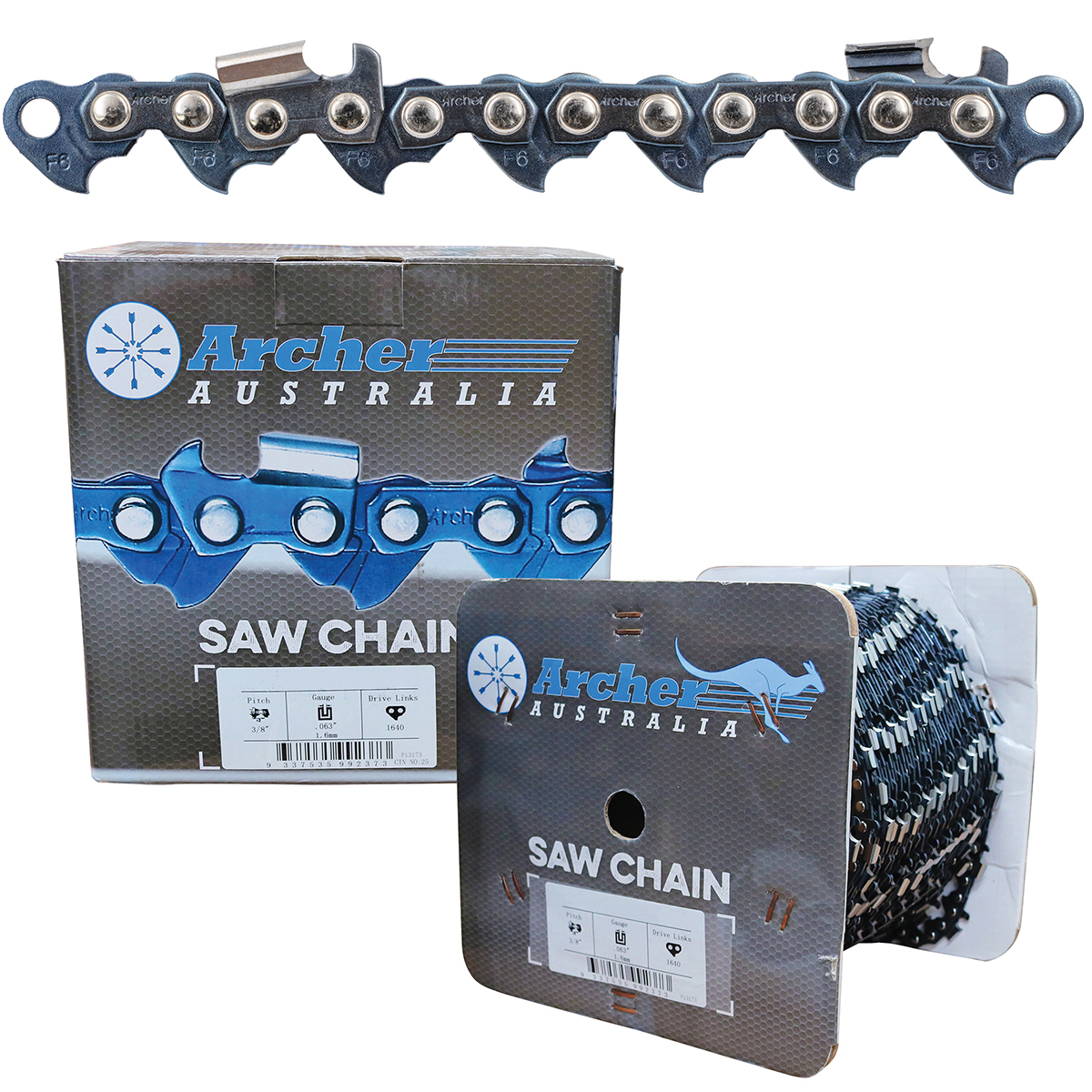 Archer Chain Reel – .404″ .063″, 100ft, Semi Chisel, Skip Tooth