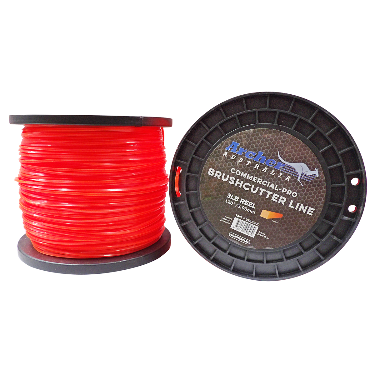 Archer Commercial-Pro Square Nylon Line – 3.00mm/.120″ – 3lb Reel